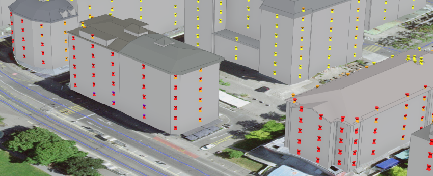Cadastre du bruit en 3D
